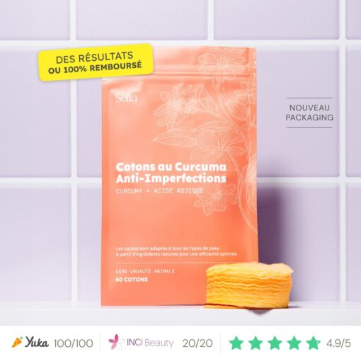 Cotons au Curcuma Anti-Imperfections - 40 cotons