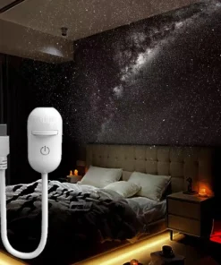 2-in-1 Galaxy Projector with Starry Sky Design and Night Light